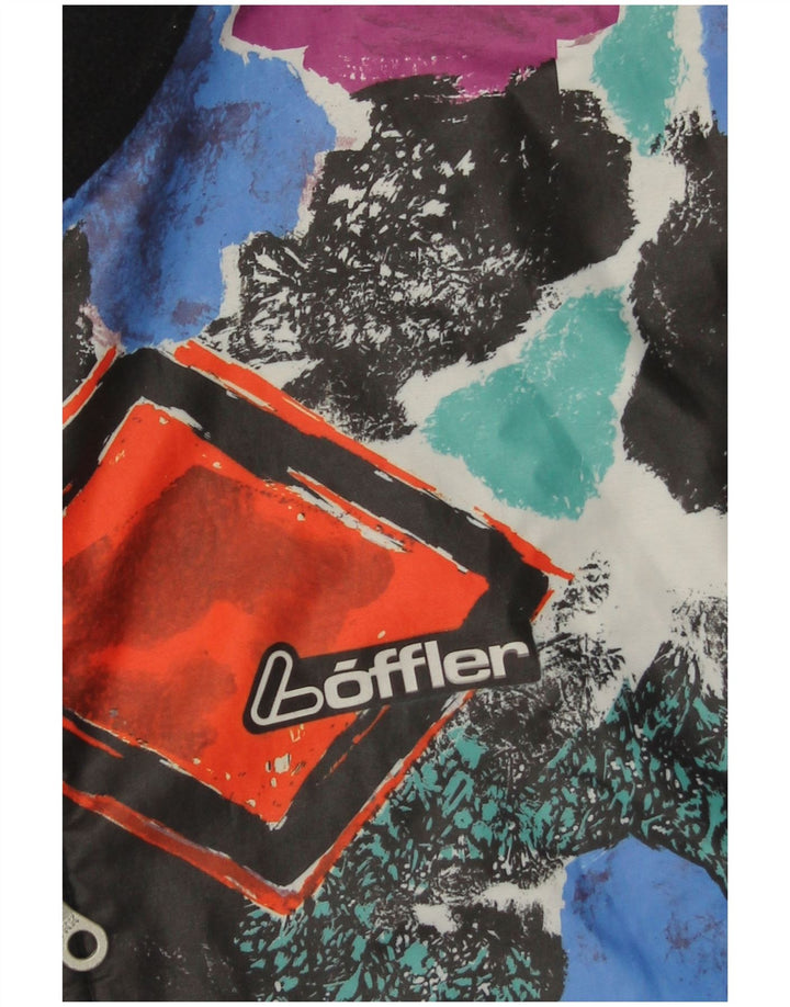 Loffler Ανδρικό Fleece Jacket UK 38 Medium Black Geometric