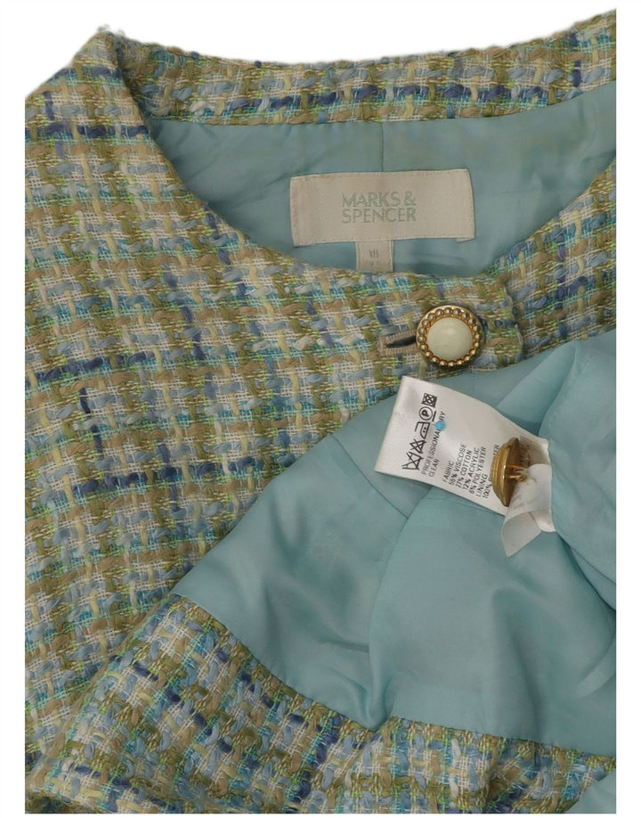 Marks & Spencer Γυναικείο σακάκι blazer UK 18 XL Green Check Viscose