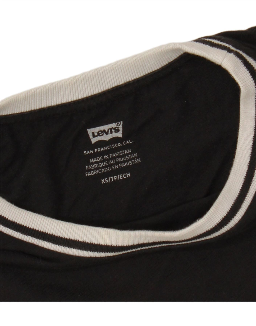 LEVI'S Γυναικείο T-Shirt Top UK 6 XS Μαύρο