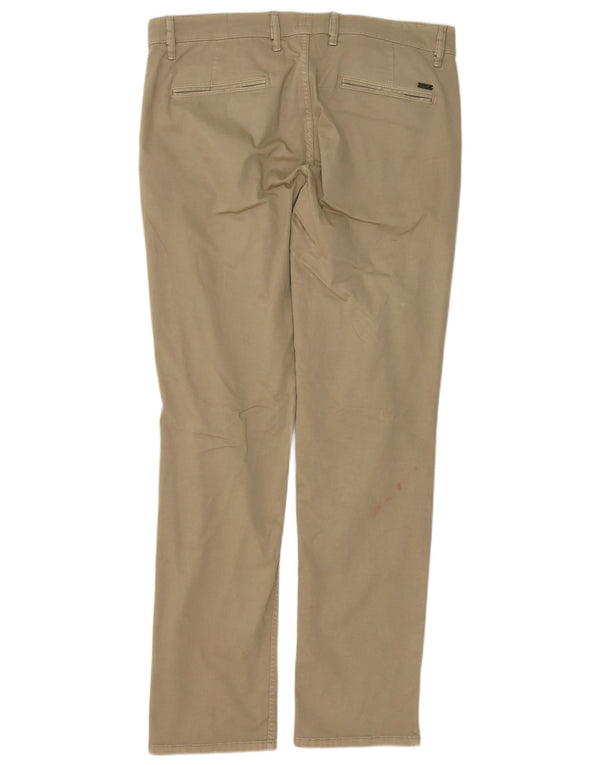 Ανδρικό παντελόνι chino Hugo Boss Slim Fit W36 L32 Μπεζ βαμβακερό