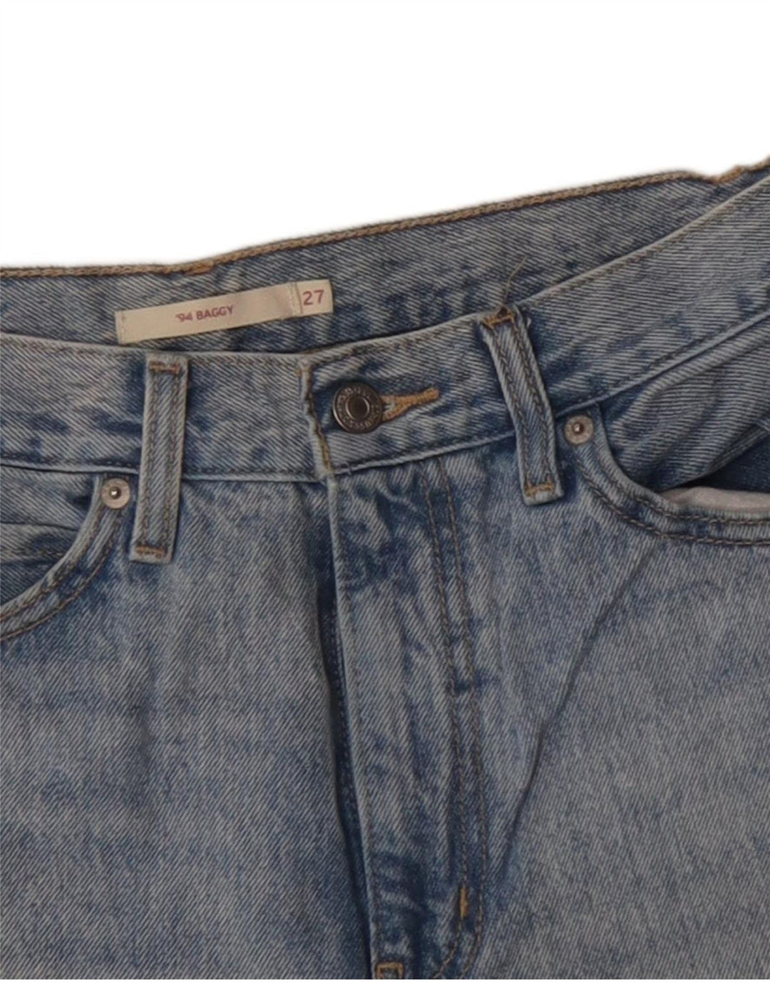 Γυναικείο φαρδύ τζιν σορτς LEVI'S W27 Μικρό μπλε βαμβακερό