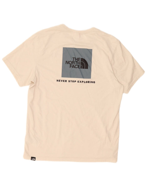 The North Face Mens Slim Fit Graphic T-Shirt Top μεγάλο μπεζ βαμβακερό