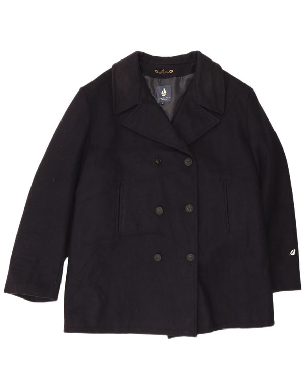 Michel Beaudouin Ανδρικό παλτό μπιζελιού IT 56 4XL Μαλλί Navy Blue