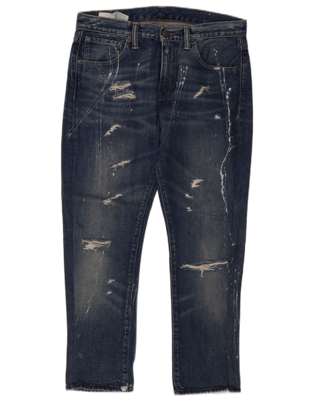 Levi's Womens 527 Distressed Slim Jeans W32 L28 Blue Cotton