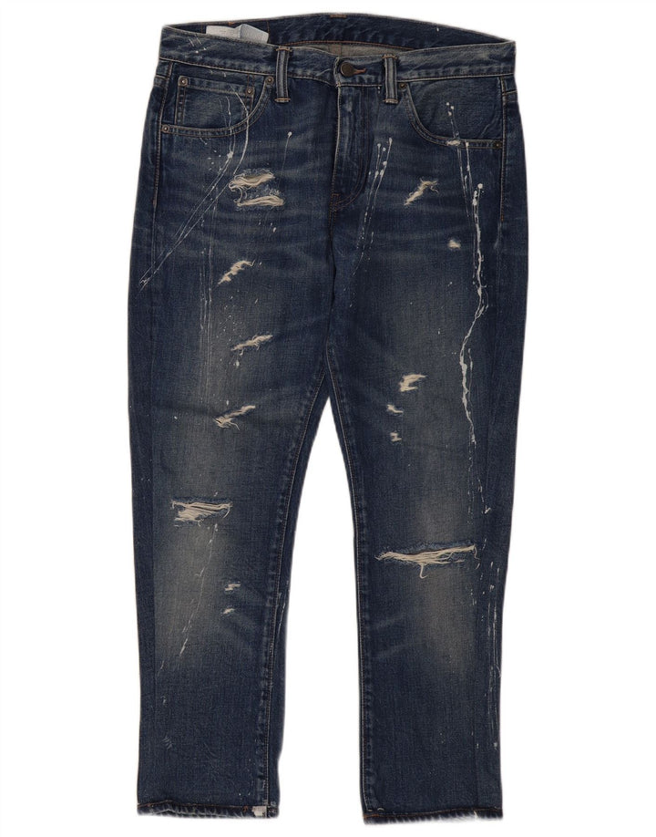 Levi's Womens 527 Distressed Slim Jeans W32 L28 Blue Cotton