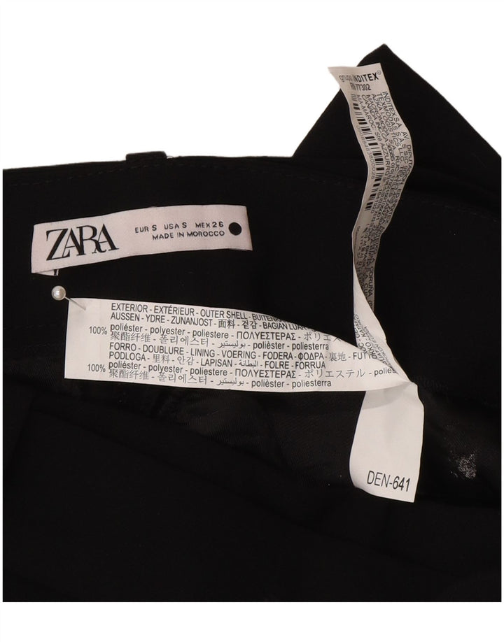 Zara Γυναικείο Ψηλόμεσο Σορτς Chino Small W26 μαύρο πολυεστέρα