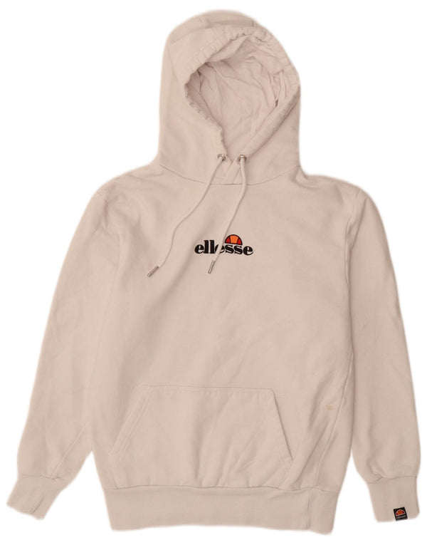 ELLESSE Ανδρικό γραφικό μπλουζάκι με κουκούλα, μικρό σε λευκό βαμβακερό