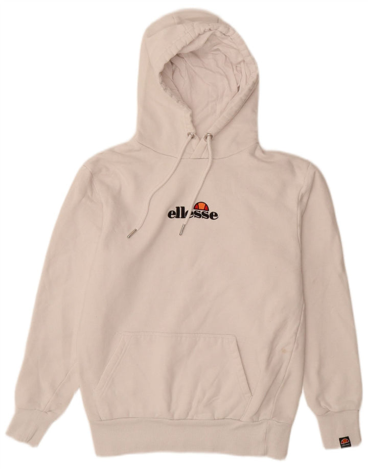 ELLESSE Ανδρικό γραφικό μπλουζάκι με κουκούλα, μικρό σε λευκό βαμβακερό