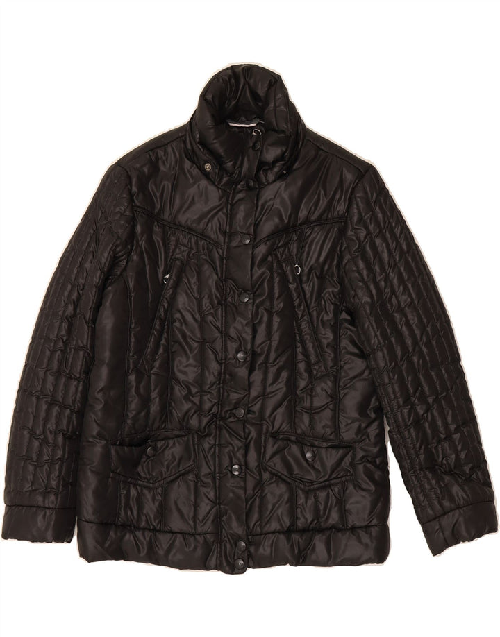 TOMMY HILFIGER Womens Padded Jacket UK 14 Medium Black Polyester Vintage Tommy Hilfiger and Second-Hand Tommy Hilfiger from Messina Hembry 