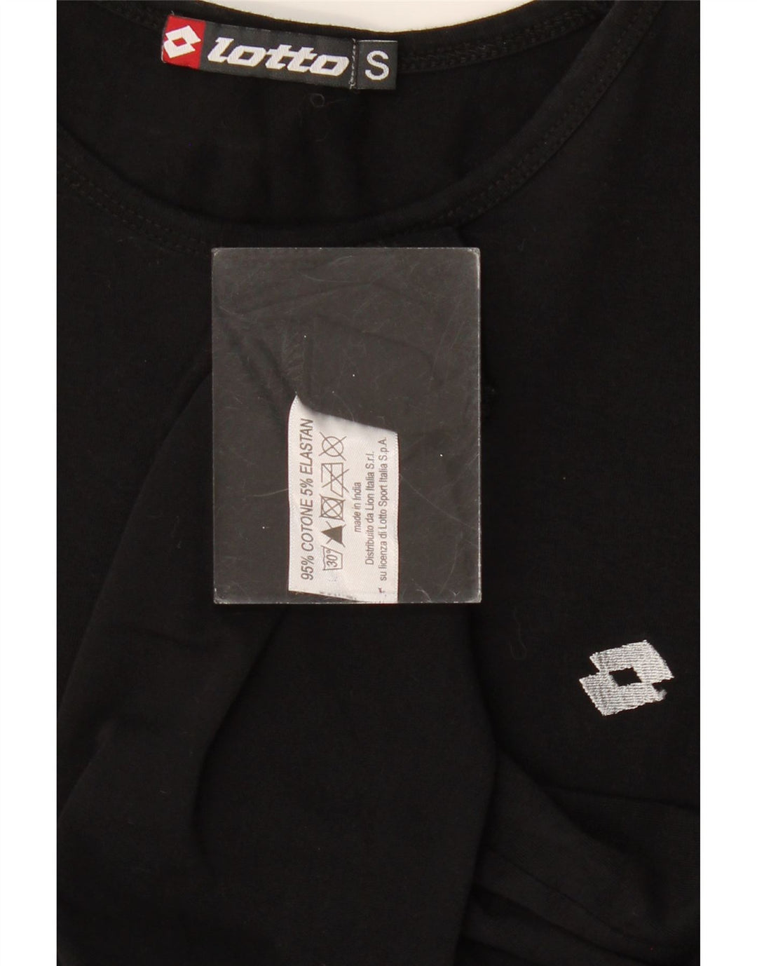 Γυναικείο γραφικό μπλουζάκι Lotto Top UK 10 Small μαύρο βαμβακερό