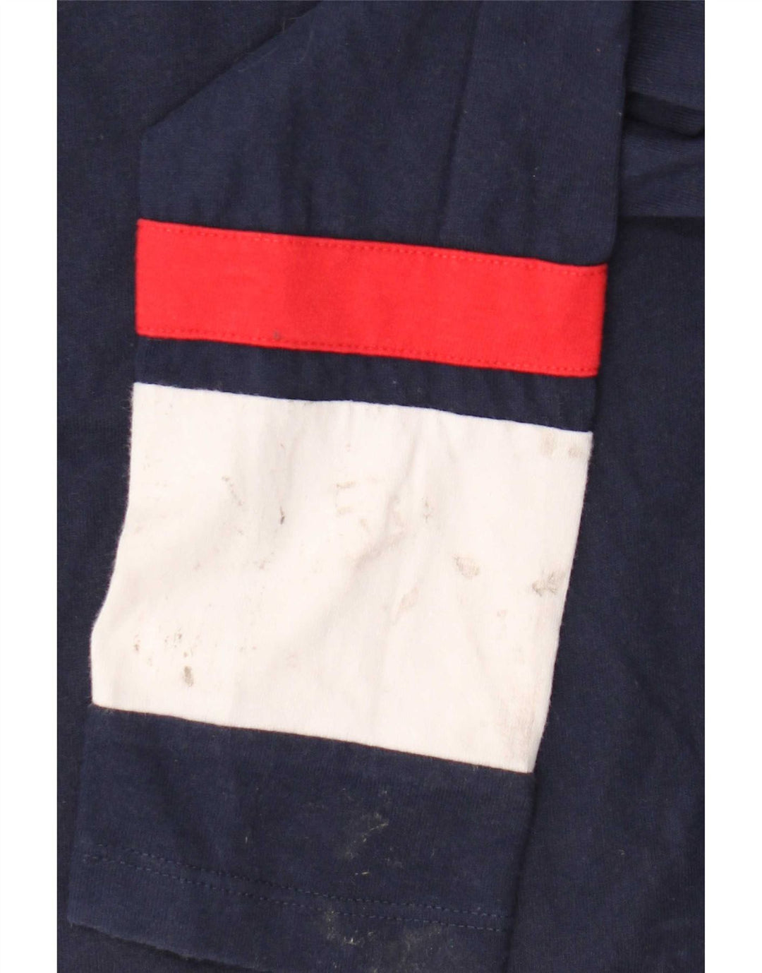 Γυναικείο μπλουζάκι Tommy Hilfiger μακρυμάνικο UK 12 Medium Navy Blue Colourblock