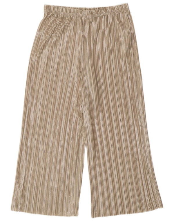 Topshop Γυναικείο παντελόνι με φαρδιά μπατζάκια UK 10 Small W26 L23 Beige ριγέ