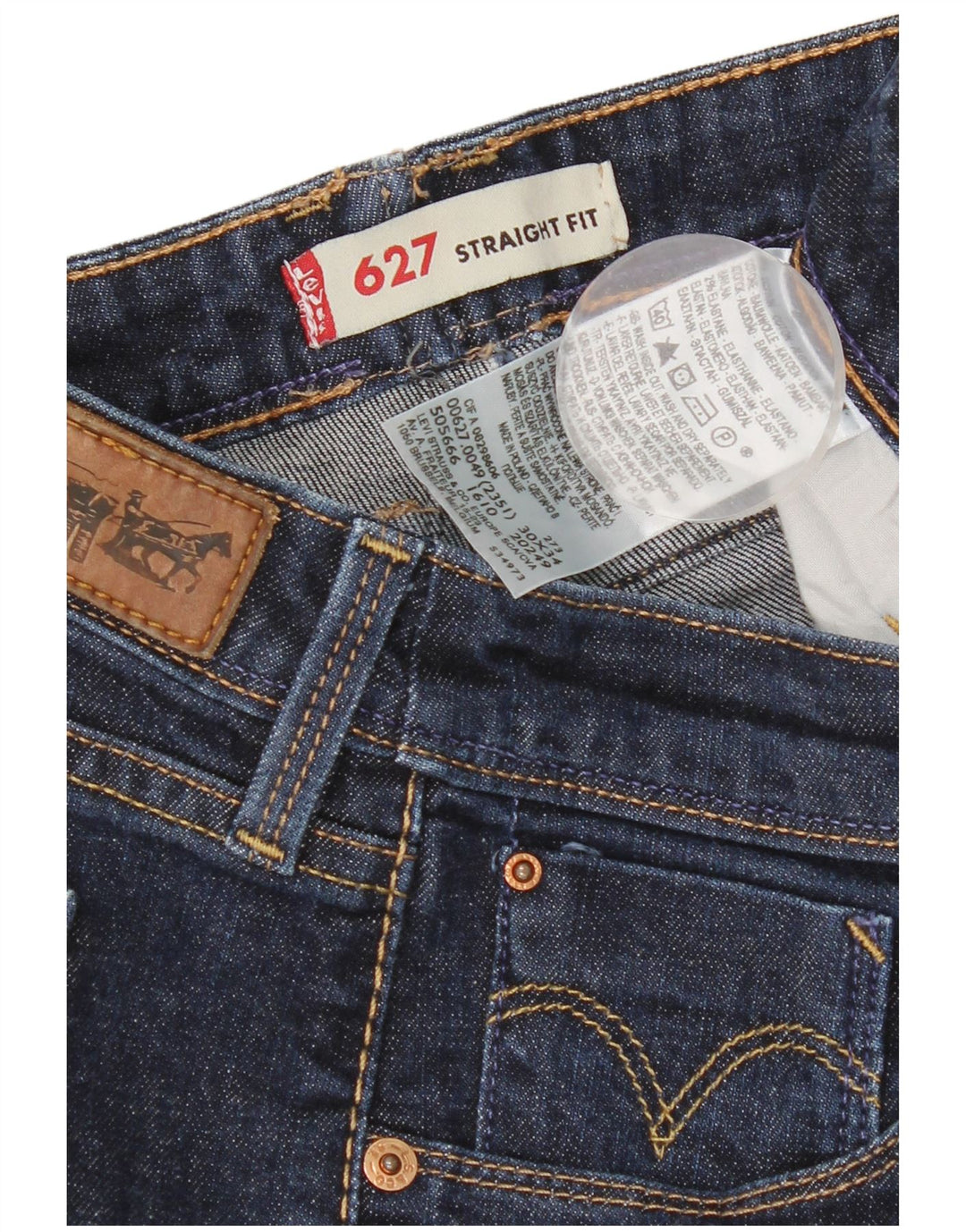 Γυναικείο Levi's 627 Straight Jeans W30 L29 Μπλε Βαμβακερό