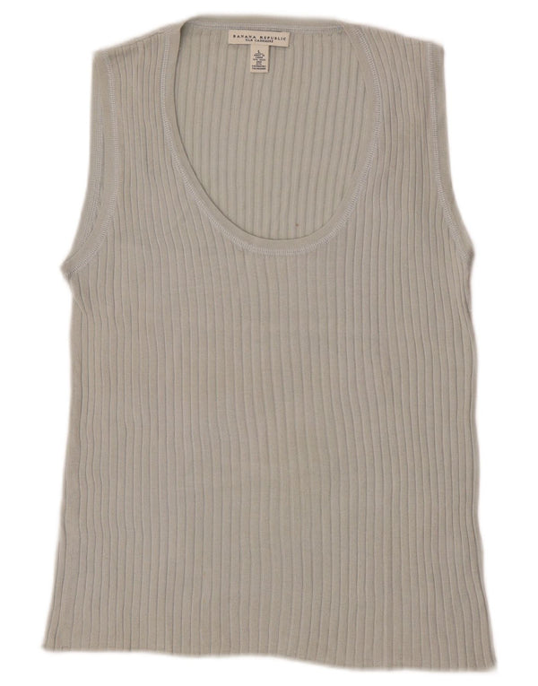 Banana Republic Γυναικείο Γιλέκο UK 14 Large Grey Silk