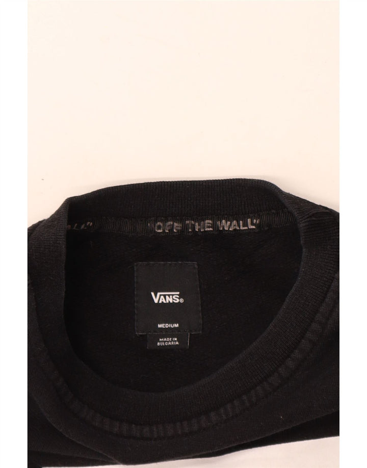 Ανδρικό γραφικό φούτερ VANS, μεσαίο μαύρο βαμβακερό