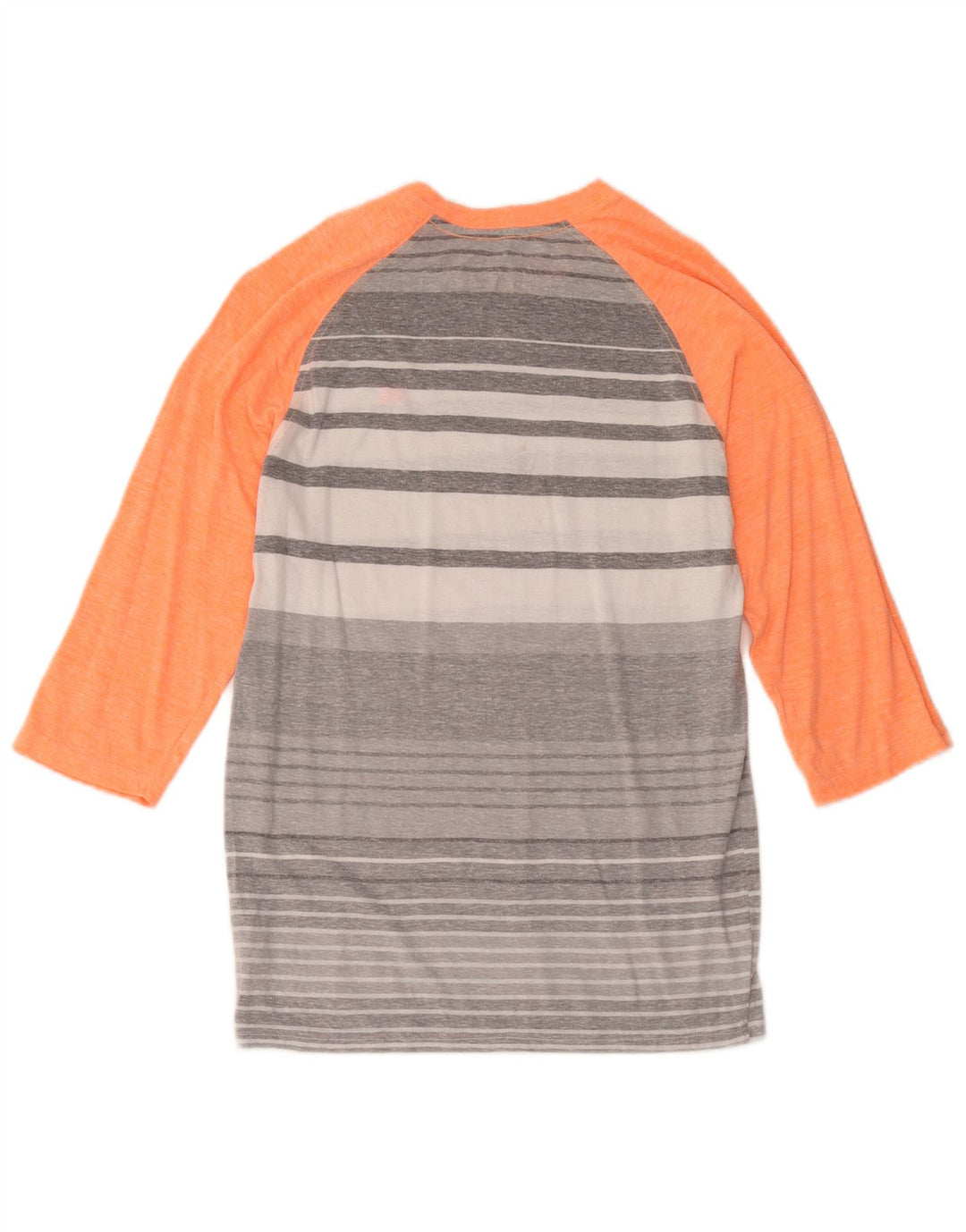 Hurley Γυναικεία Premium Fit Top 3/4 μανίκια UK 10 μικρού γκρι ριγέ πολυεστέρα