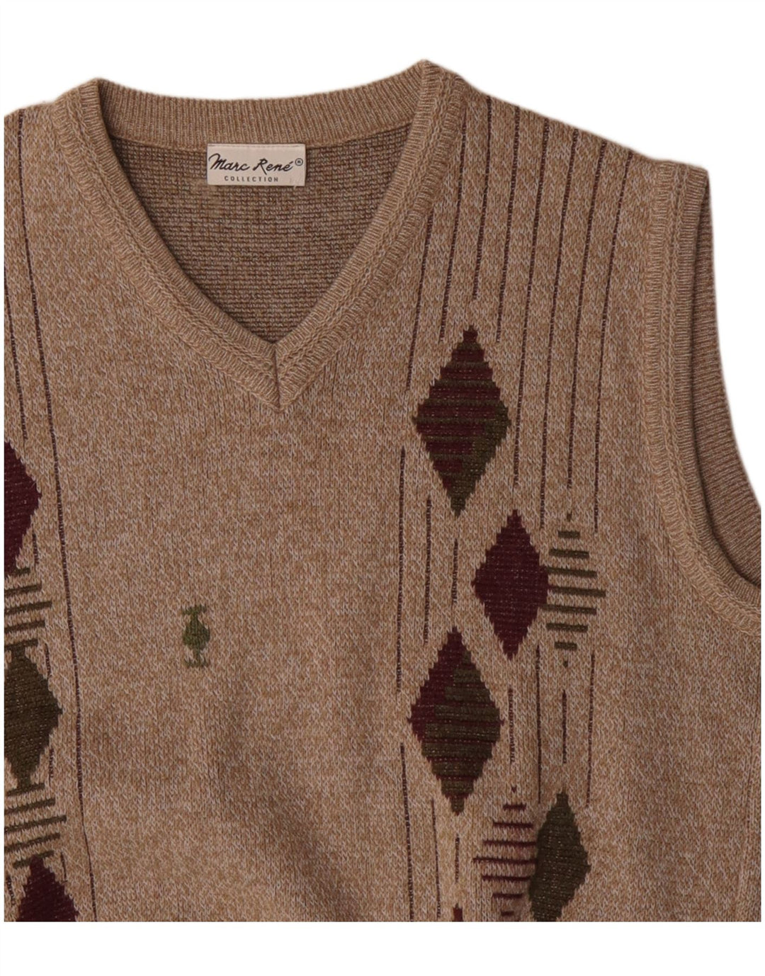 Ανδρικό γιλέκο Marc Rene Tank Top Medium Beige Argyle/Diamond