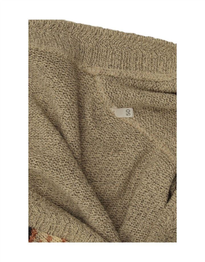Ανδρική ζακέτα Vintage IT 50 Medium Grey Geometric