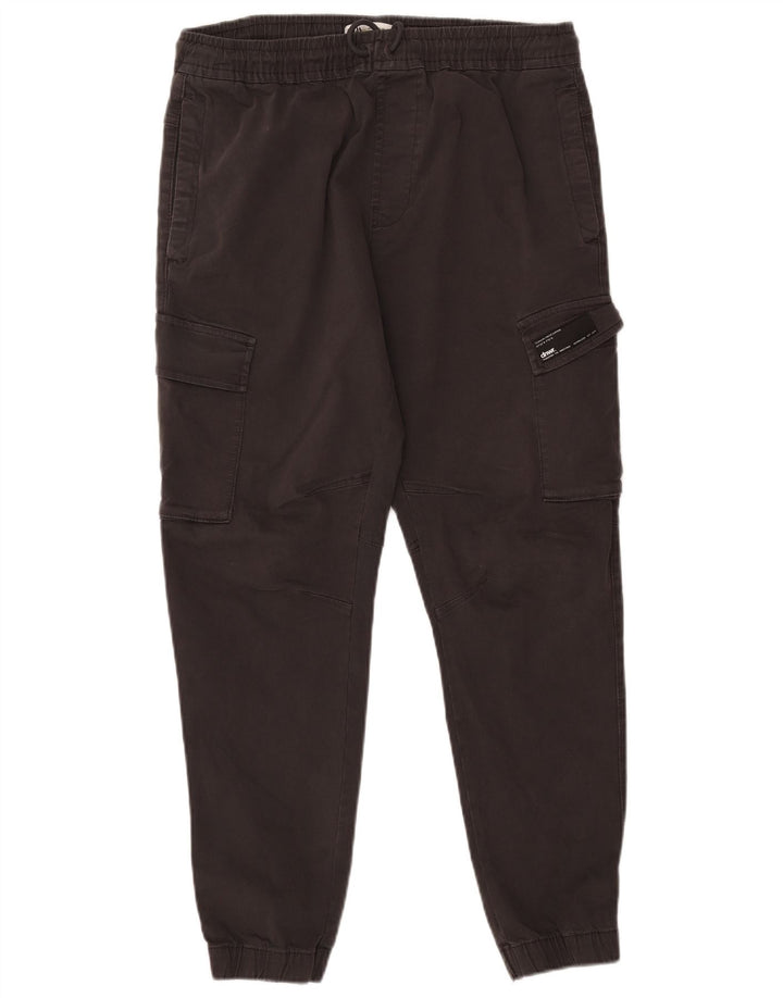 Zara Ανδρικό Joggers Παντελόνι Cargo EU 42 Large W32 L28 Μαύρο βαμβακερό