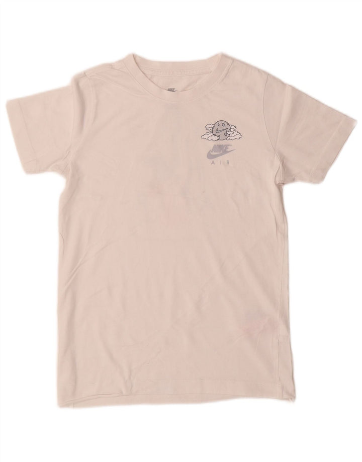 Μπλουζάκι Nike Boys Graphic T-shirt 10-11 ετών, μεσαίο λευκό βαμβακερό