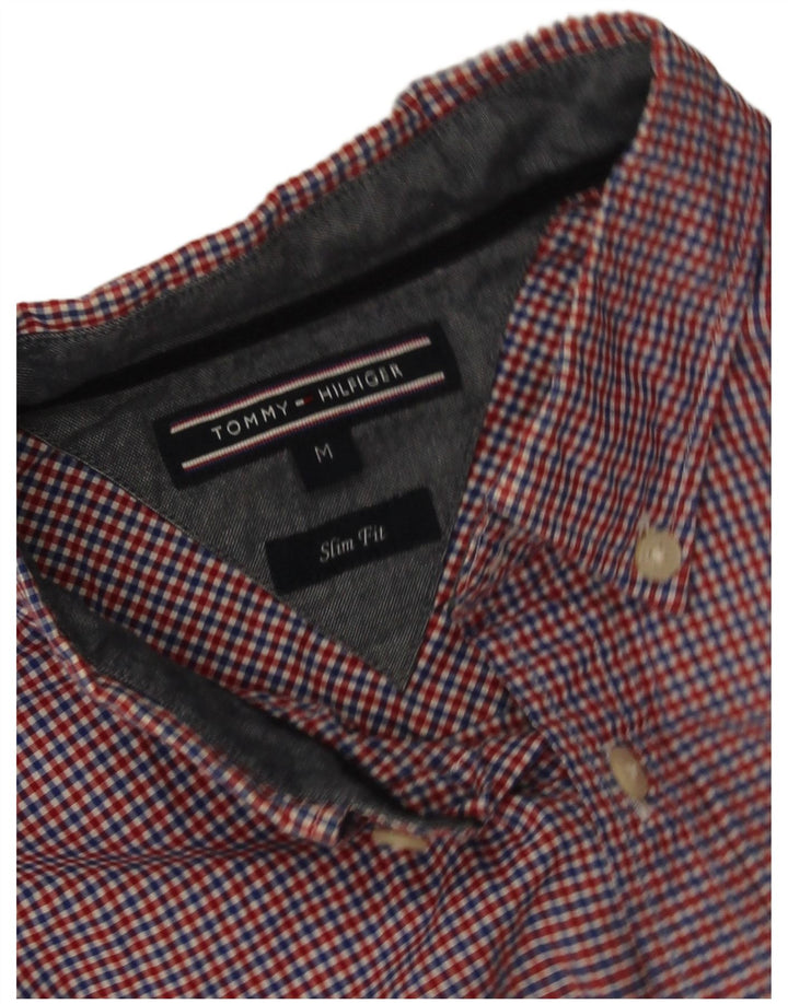 Ανδρικό πουκάμισο Tommy Hilfiger Slim Fit, μεσαίο κόκκινο βαμβακερό