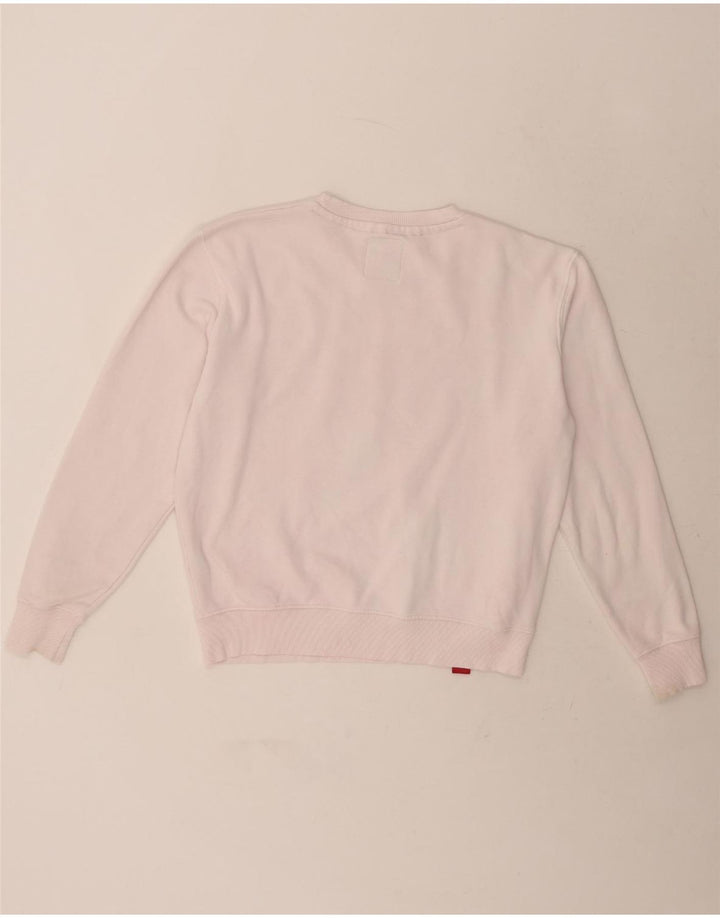 ALPHA INDUSTRIES Womens Oversized Sweatshirt Jumper UK 10 Small Pink Vintage Alpha Industries and Second-Hand Alpha Industries from Messina Hembry 