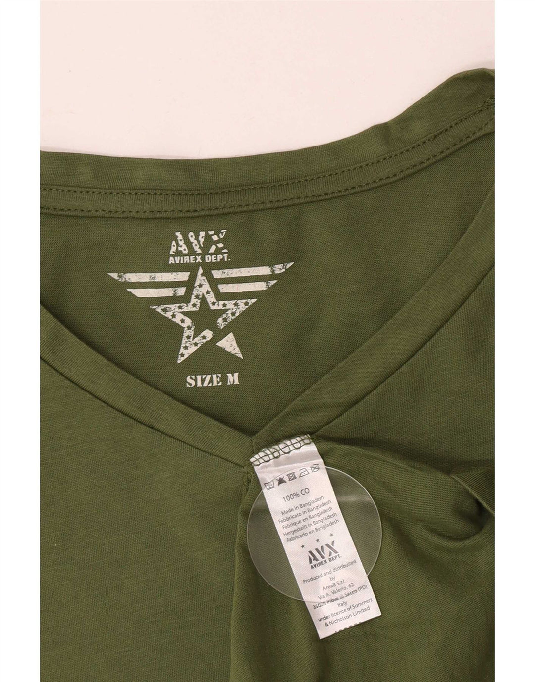 Ανδρικό γραφικό T-Shirt Avirex Top Medium Khaki Βαμβακερό