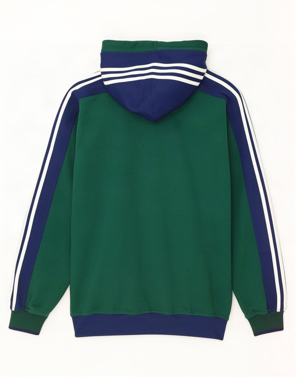 Ανδρικό πουλόβερ με κουκούλα Adidas UK 42/44 Μεγάλο πράσινο χρώμα πολυεστέρα