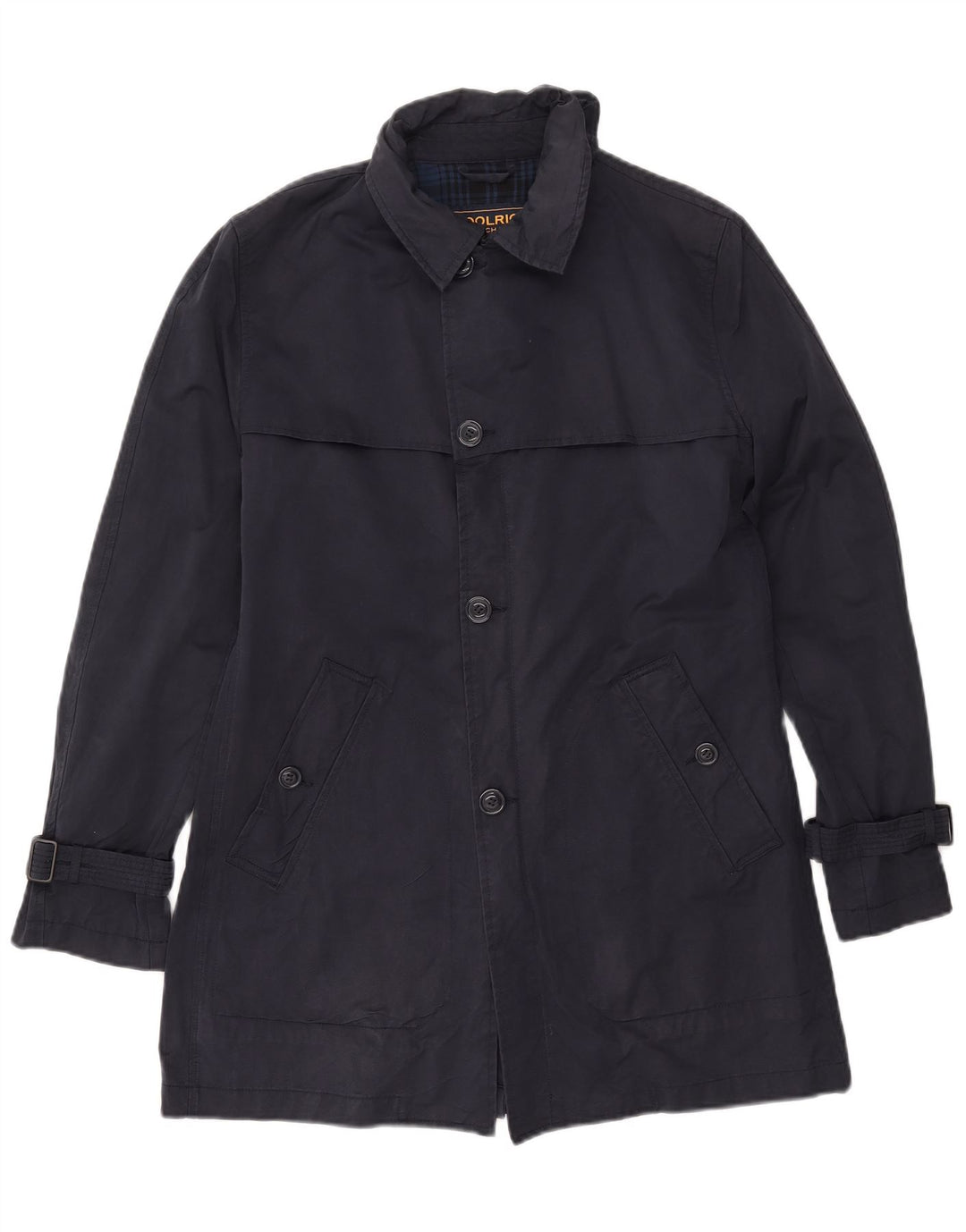 WOOLRICH Ανδρική καμπαρντίνα UK 36 Small Navy Blue Cotton