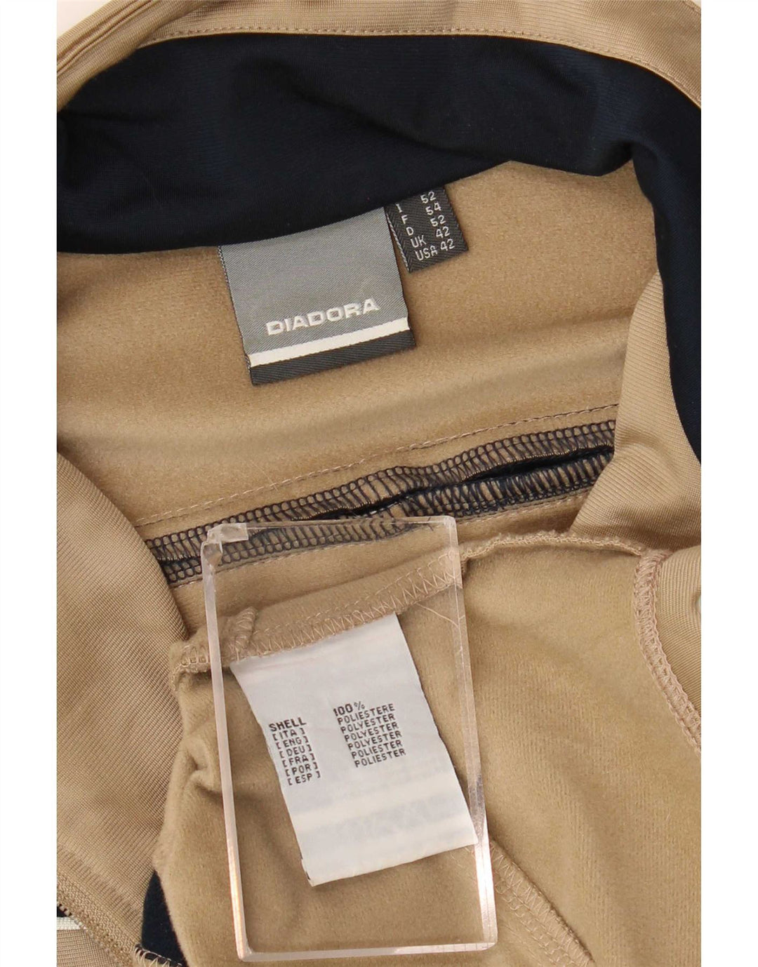 Ανδρική φόρμα Diadora Top Jacket UK 42 Large Beige Colourblock Polyester
