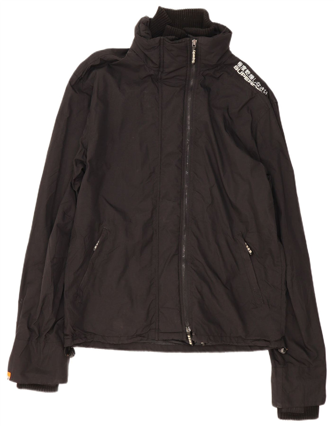 Superdry Ανδρικό γραφικό μπουφάν βροχής UK 44 2XL Μαύρο Πολυεστέρας