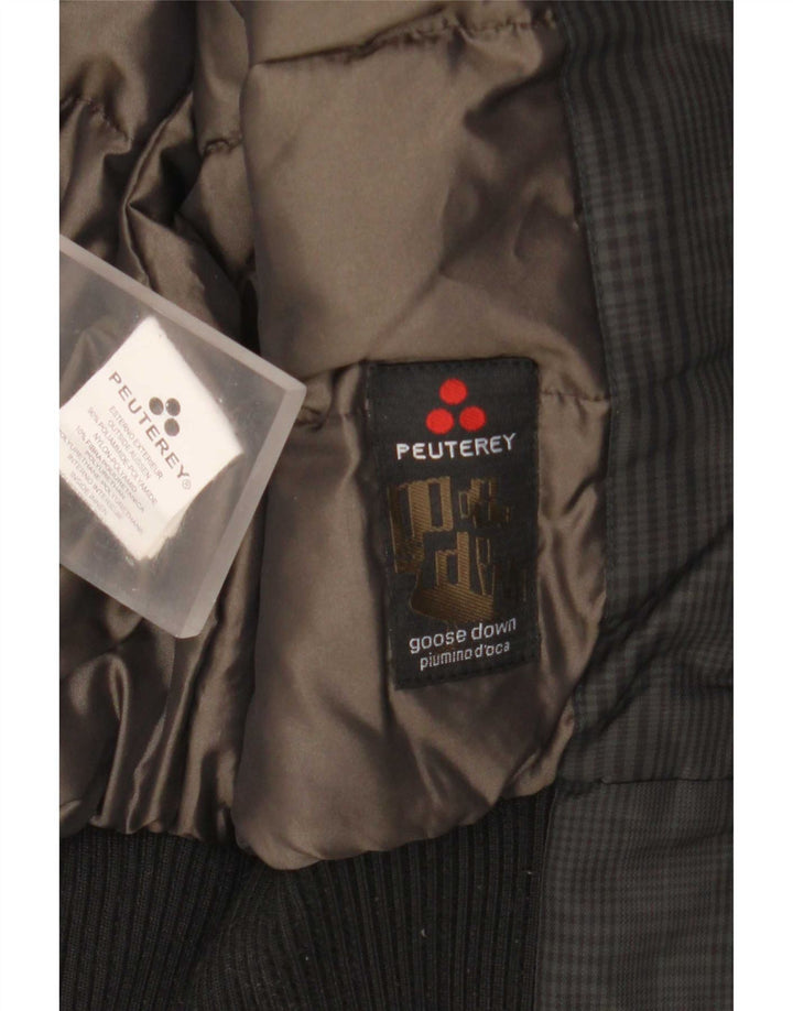 Ανδρικό μπουφάν PEUTEREY Bomber με επένδυση IT 46 Small Grey Houndstooth Polyamide