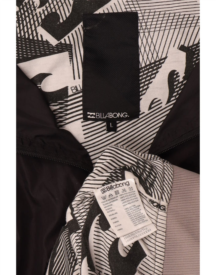 Ανδρικό μπουφάν με κουκούλα Billabong UK 40 μεγάλο μαύρο πολυεστέρα