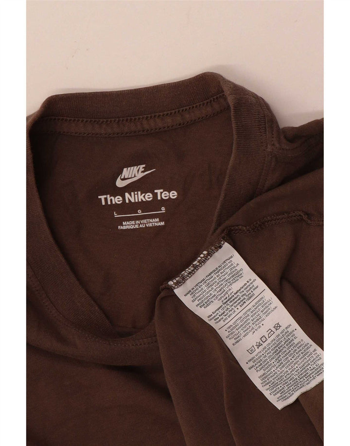 Ανδρικό T-Shirt Nike Top μεγάλο καφέ βαμβακερό