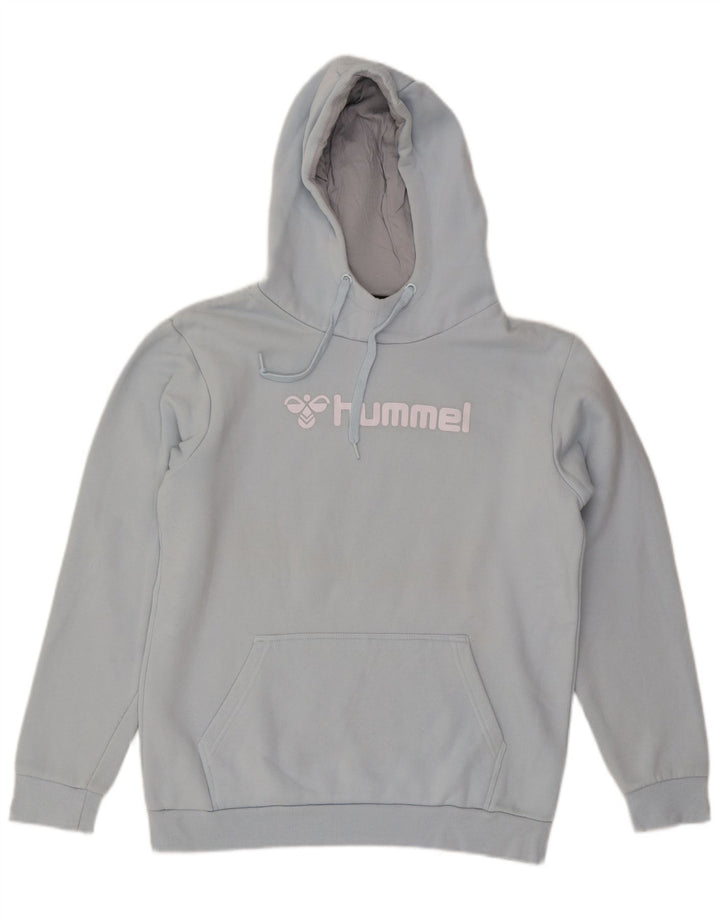 Ανδρικό γραφικό κουκούλα Hummel, μεσαίο μπλε βαμβακερό