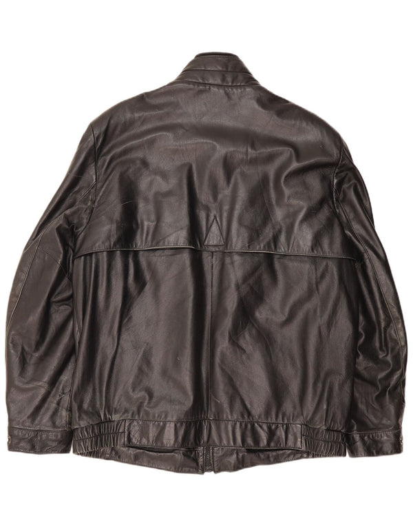 Ανδρικό δερμάτινο μπουφάν SCHILD Military UK 40 Large Black Leather