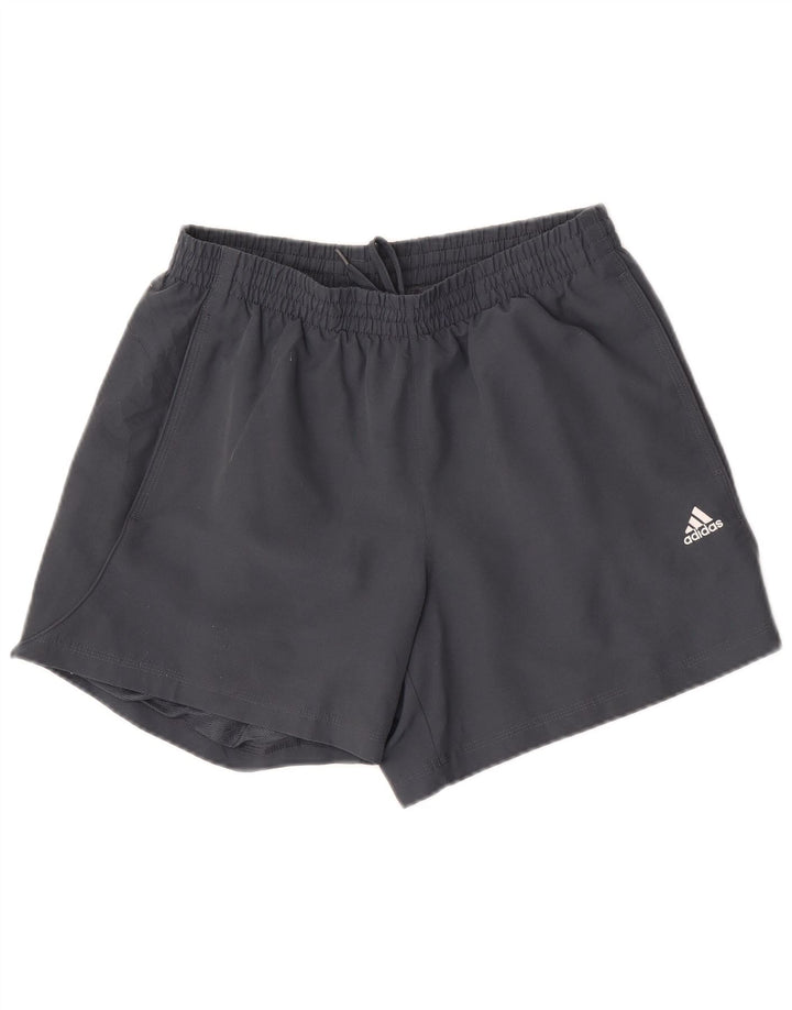 Ανδρικό αθλητικό σορτς Adidas Climalite από μεσαίο γκρι πολυεστέρα