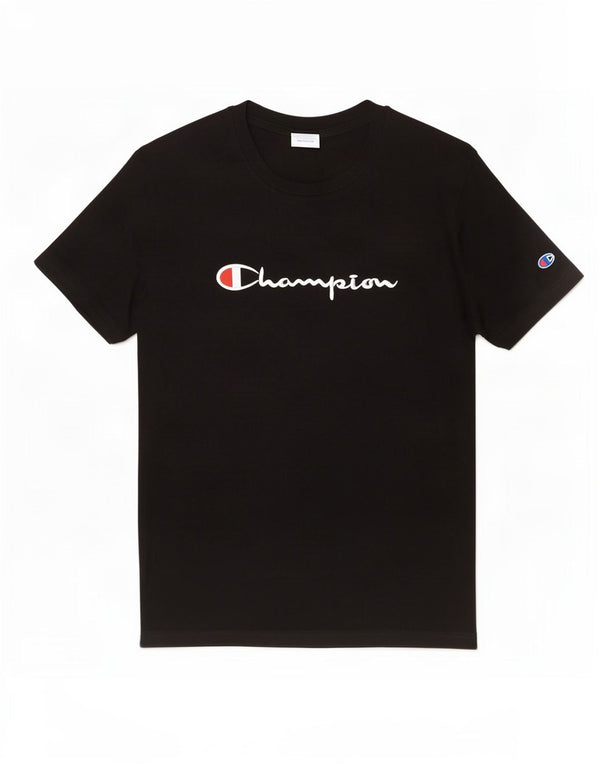 Champion Womens Graphic T-Shirt Top UK 12 Medium Black