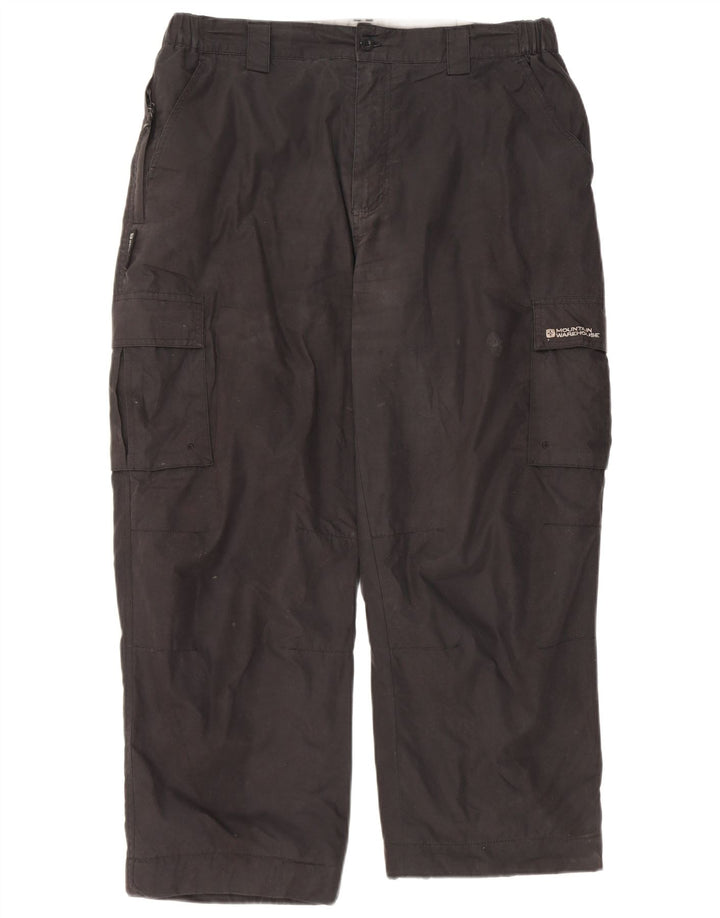 Ανδρικό παντελόνι Mountain Warehouse Straight Cargo Cropped W36 L25 Μαύρο
