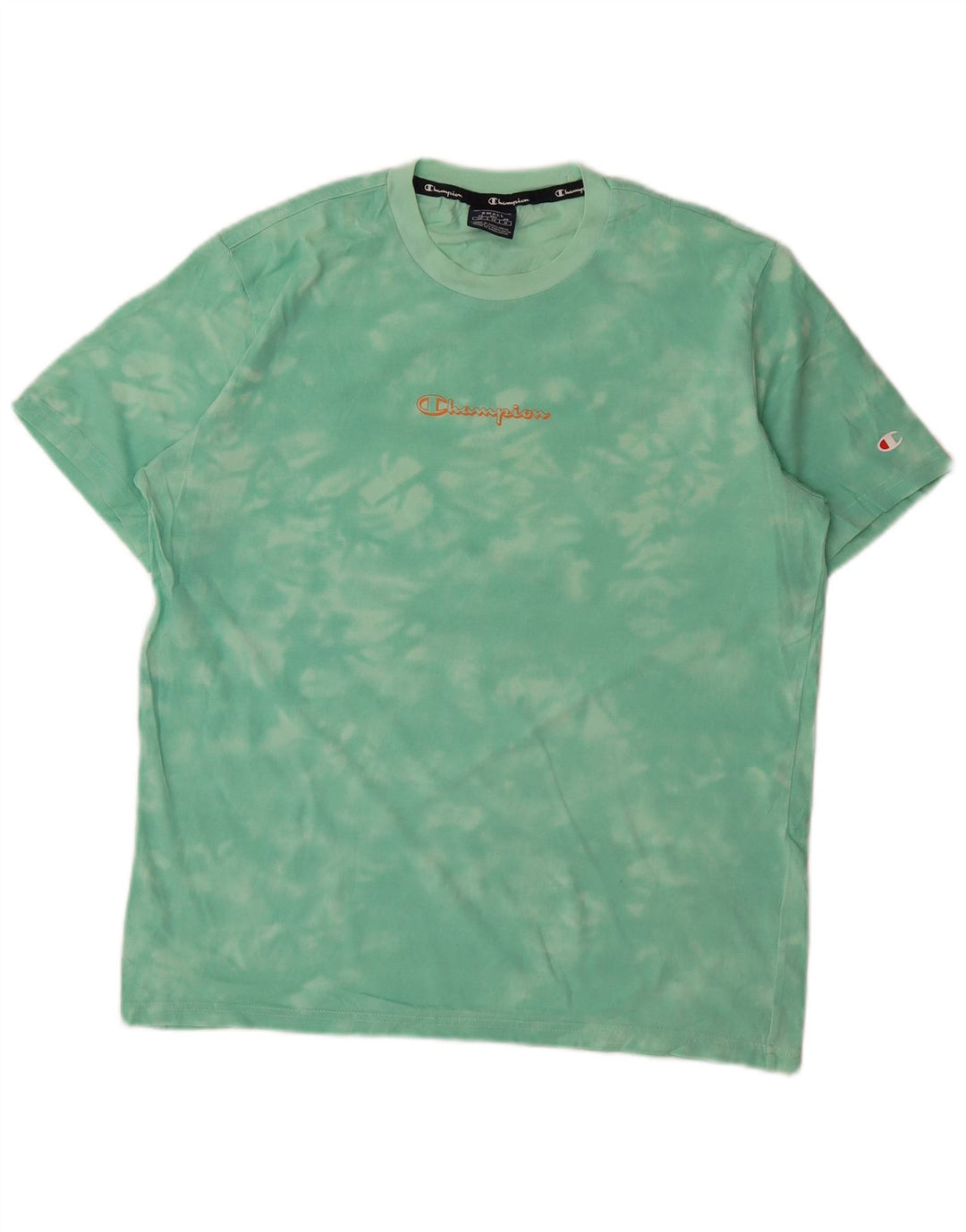 Ανδρικό γραφικό μπλουζάκι Champion Top Small Green Tie Dye
