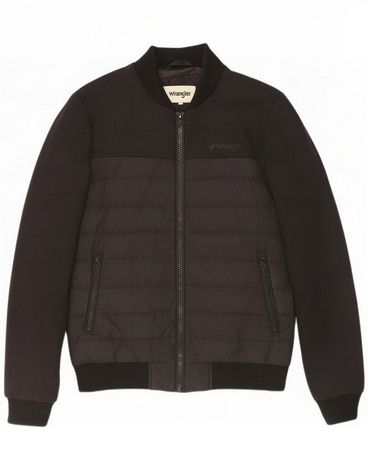Wrangler Ανδρικό μπουφάν με επένδυση UK 36 Small Black Colourblock Polyester