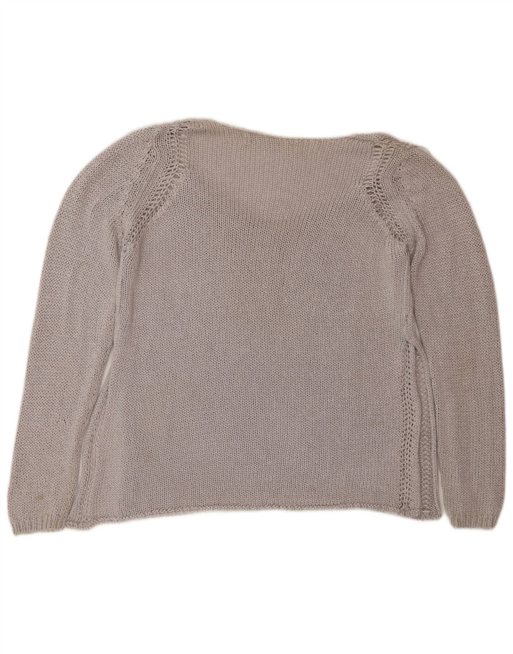 Zara Γυναικείο πουλόβερ με V λαιμόκοψη UK 14 Medium Grey