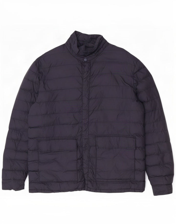 Ανδρικό μπουφάν γαλλικής σύνδεσης UK 40 Large Navy Blue Polyamide