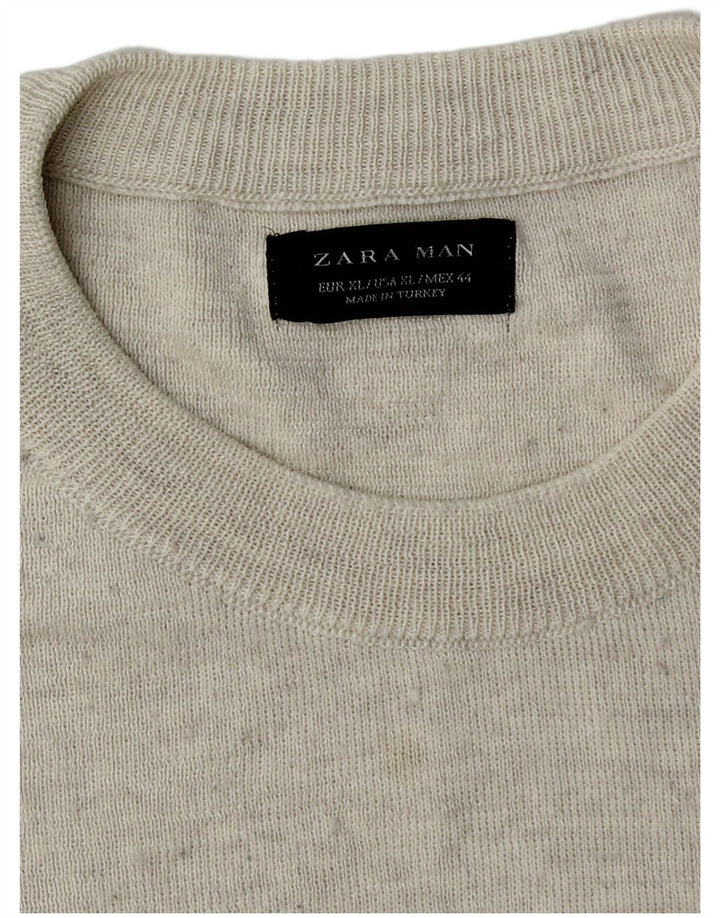 Ανδρικό πουλόβερ Zara Crew Neck Jumper XL Grey