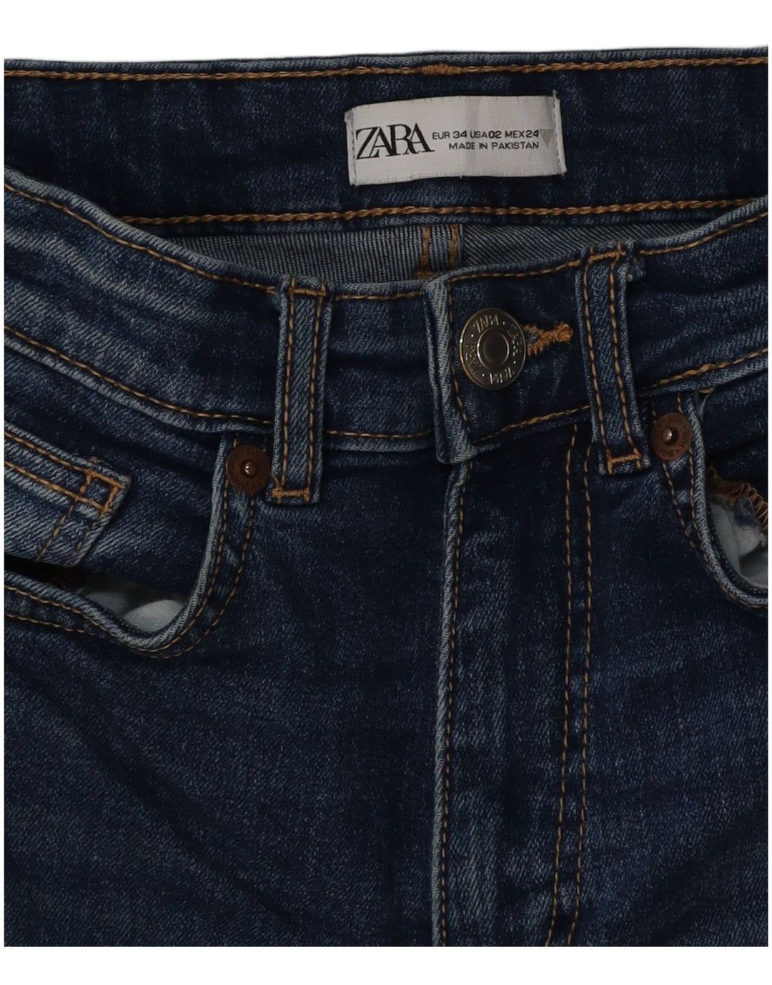 Zara Γυναικείο Τζιν EU 34 2XS W24 L25 Μπλε βαμβακερό