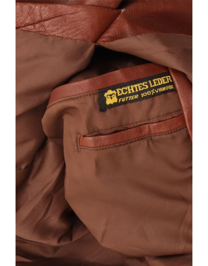 Vintage Ανδρικό Δερμάτινο Μπουφάν UK 40 Large Brown Δερμάτινο