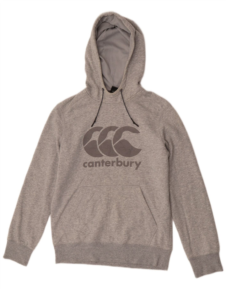 Canterbury Ανδρικό γραφικό μπλουζάκι με κουκούλα, μικρό γκρι βαμβακερό
