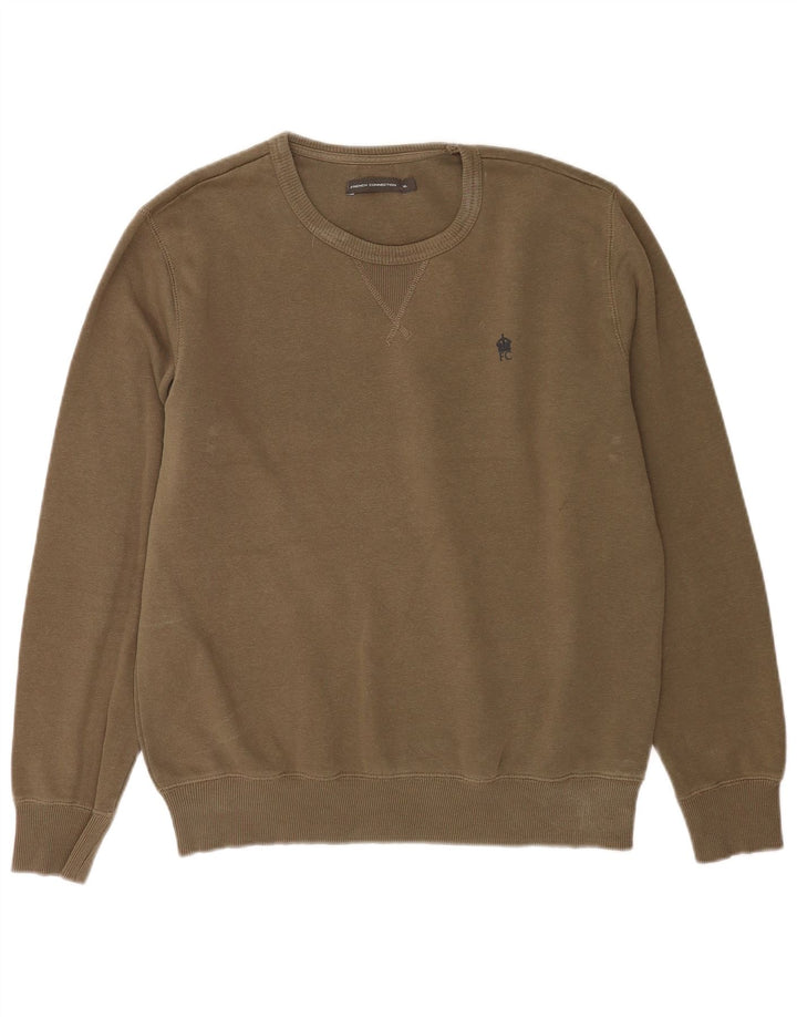 ΓΑΛΛΙΚΗ ΣΥΝΔΕΣΗ Ανδρική φούτερ Jumper XL Χακί Βαμβακερό