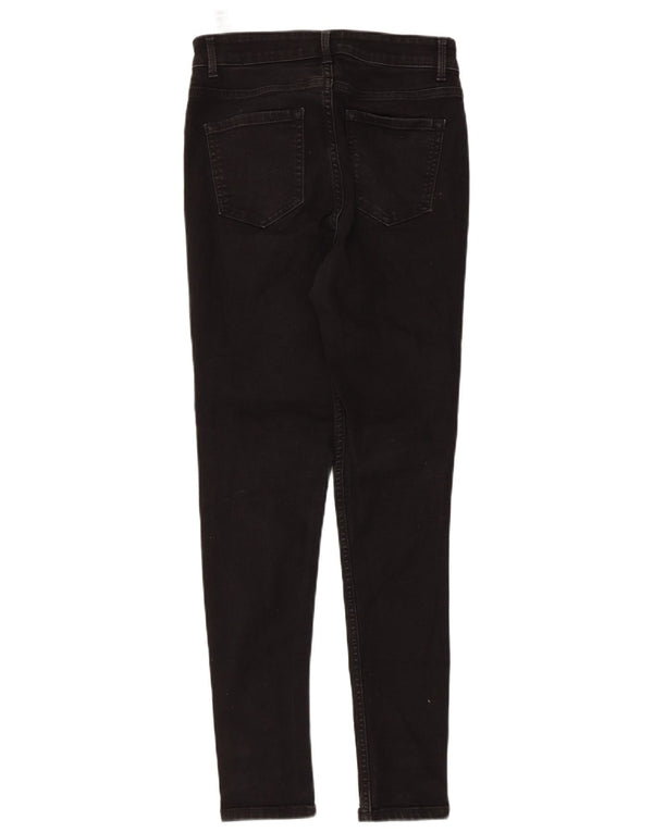 Marks & Spencer Womens The Ivy Skinny Jeans UK 8 Small W26 L27 Black Cotton