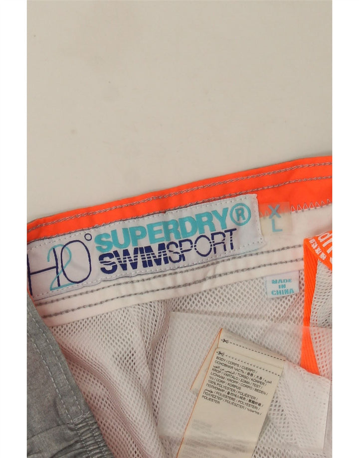 Ανδρικό γραφικό αθλητικό σορτς Superdry XL Grey Polyester